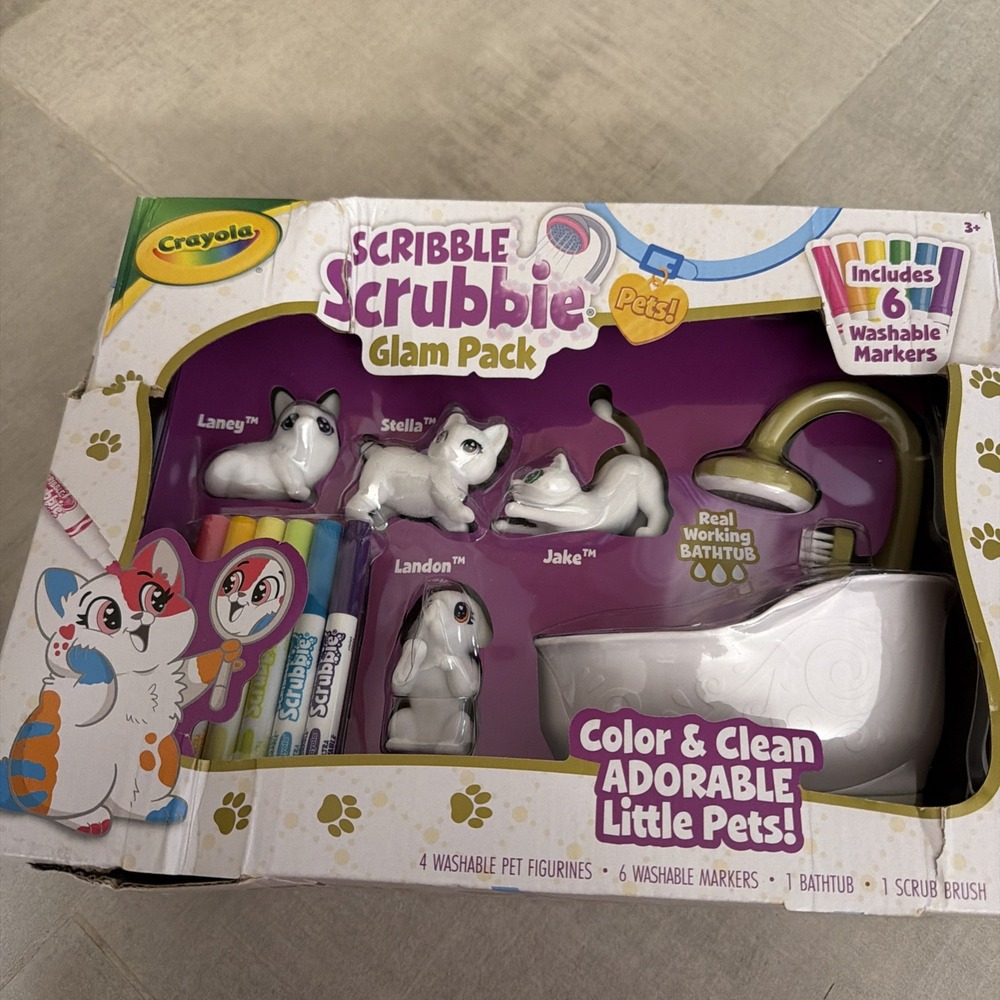 Crayola Scribble Scrubbie Pets Kit - 4 Pets BRAND NEW